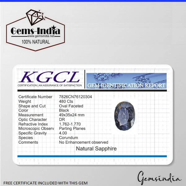 Certified 480 Cts Natural Untreated Blue Sapphire Oval Faceted Huge Loose Gems