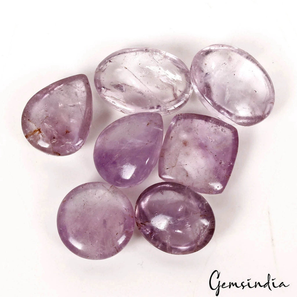 191.60 Cts/7 Pc Natural Untreated Purple Amethyst Mix Cab Loose Gems For Jewelry