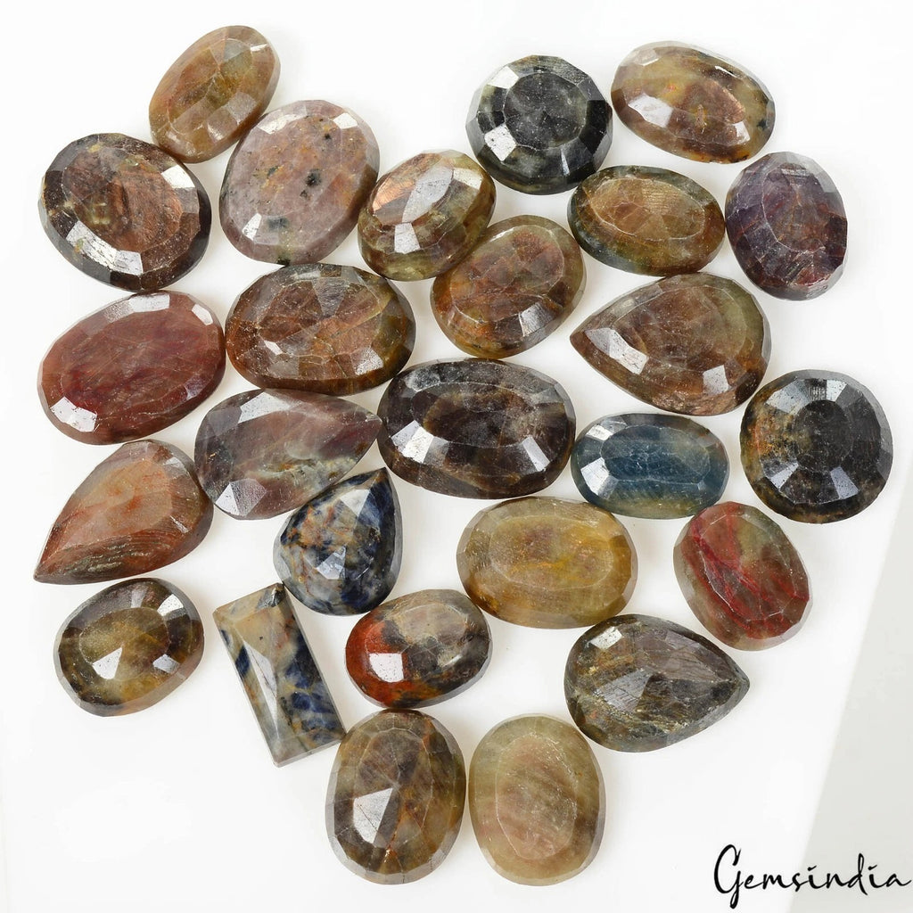 Sapphire Lot, Loose Gemstone, Untreated, Multi-Color — 26 Pieces, 22mm to 30mm, 1400 Ct, Madagascar