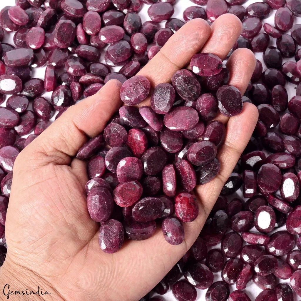 7500 Cts/452 Pcs Natural African Red Ruby Oval Cut Loose Gemstone Wholesale Lot