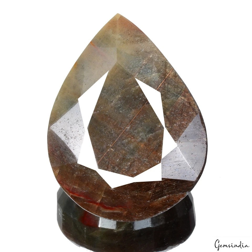 1870 Cts Natural Untreated Brown Sapphire with Red Streaks Certified Gemstone