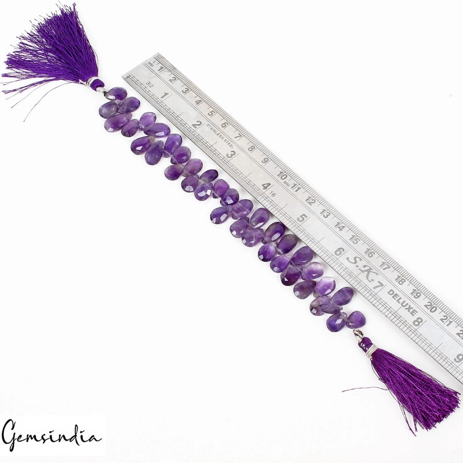 Amethyst Beaded Strand, Untreated — 10mm to 15mm, 123.20 Ct