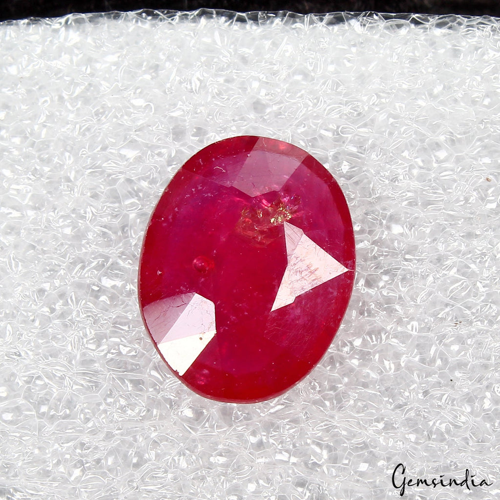 6.85Ct Natural Top Red Pink Normal Heated Ruby Mozambique Oval Cut Gemstone excl