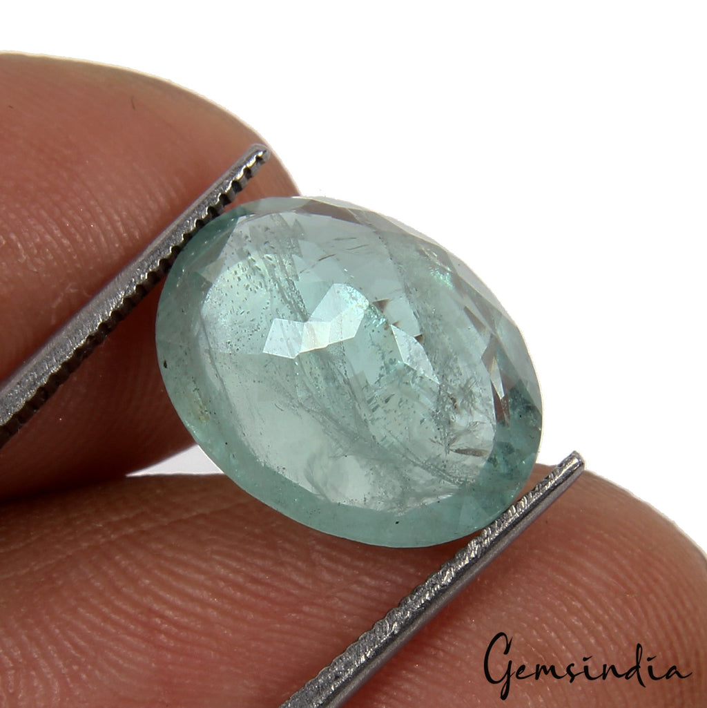 Certified 8.20 Ct Blue Santa Maria Aquamarine Gem From Brazil 100% Natural Color