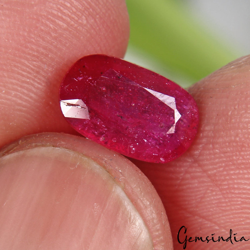 Mozambique Top Red Ruby 3.00 Ct Oval Shape Loose Natural Certified Ring Size Gem