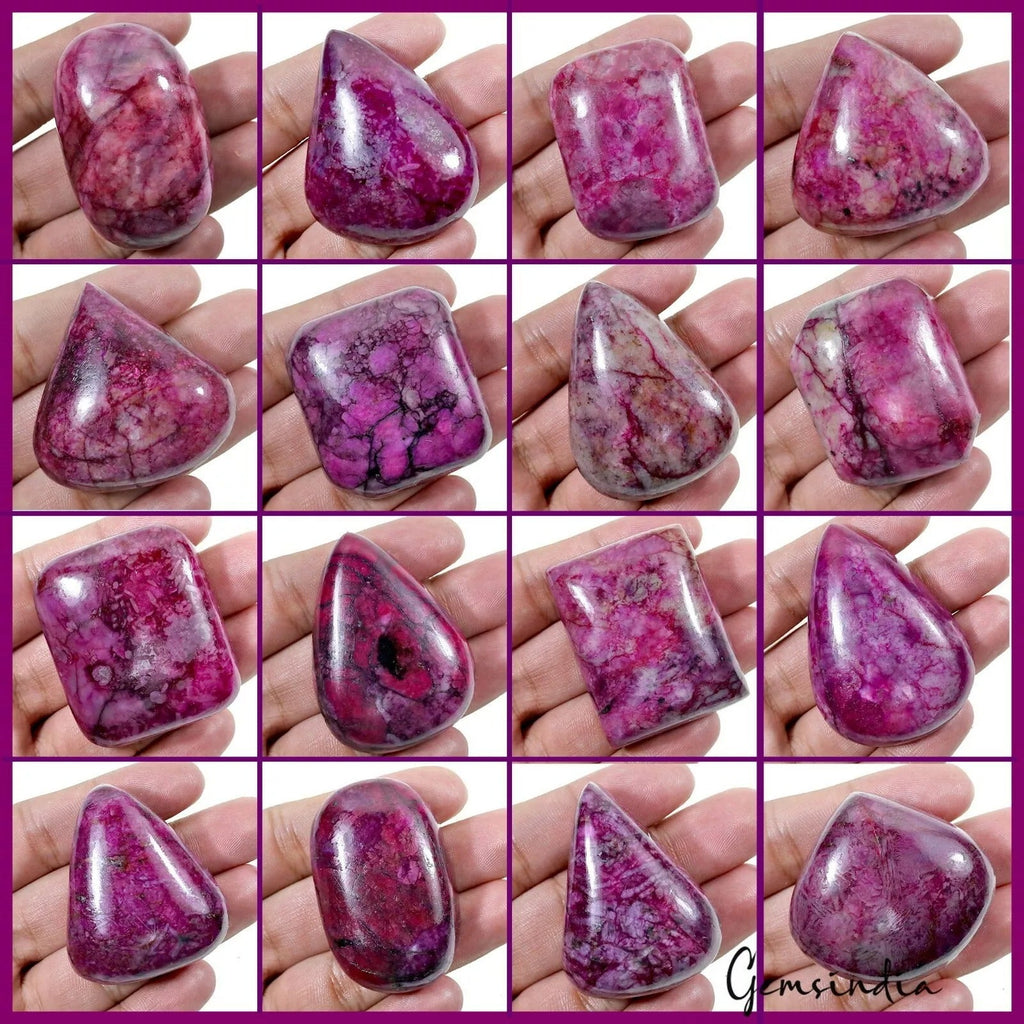 5550 Ct/42mm-58mm Natural Pink Red Ruby Mix Cab Earth Mined Huge Loose Gemstones