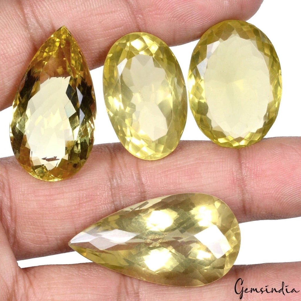💎 157.00 Ct 26-35mm VVS Cut Mix Natural Lemon Quartz Citrine- Brazil Gemstone