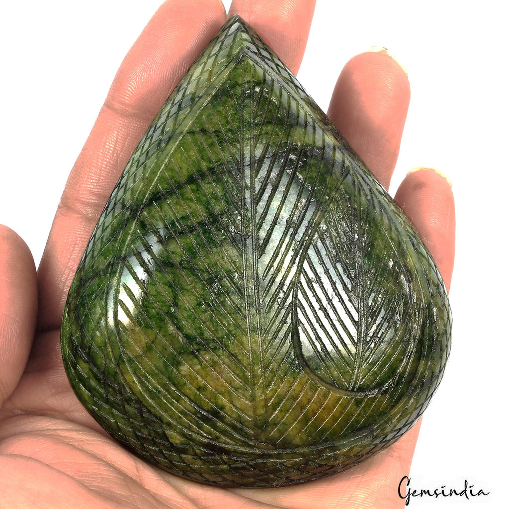 1440 Ct Natural Pear Carving Green Brazilian Emerald Earth Mined Huge Size Gems