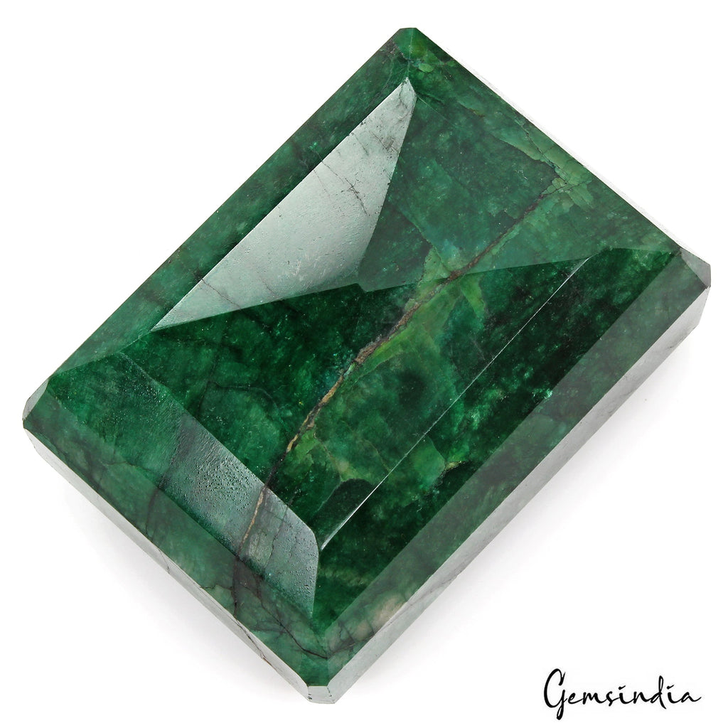 2050 Ct Natural Green Brazilian Emerald Octagon Faceted Earth Mined Loose Gems