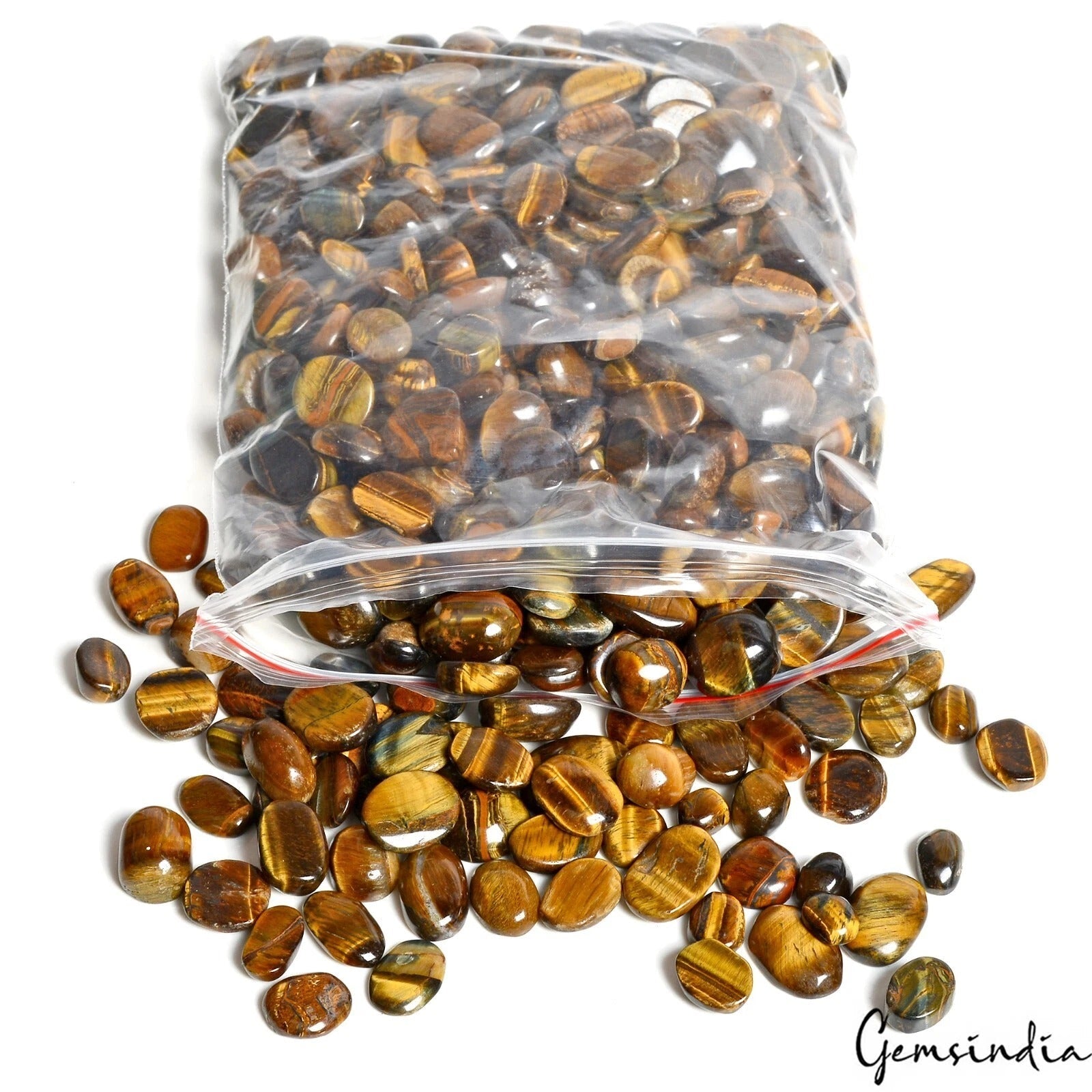 3500 Cts/585 Pcs Natural Brown Tiger Eye Mix Cab Loose Gems Superb Wholesale Lot
