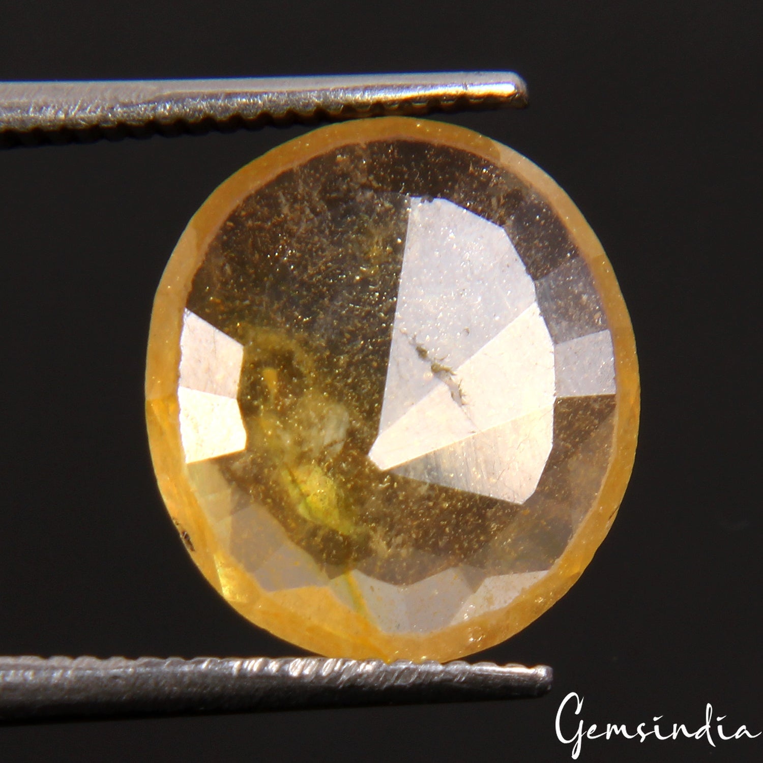 4.00 Cts Natural Ceylon Sapphire Yellow Oval Cut Untreated Certified Gemstone