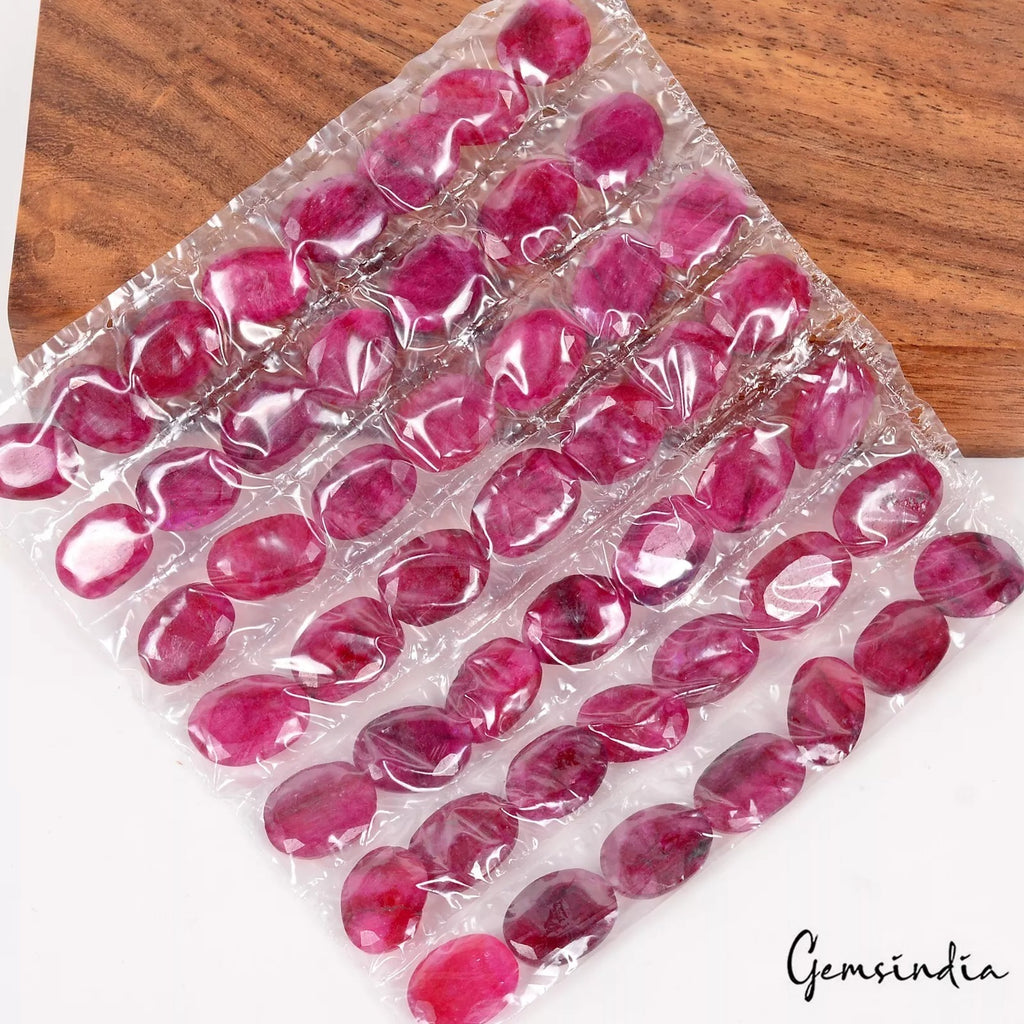 Beryl Lot, Loose Gemstone, Color Enhanced, Pink — 50 Pieces, 11mm to 14mm, 270.90 Ct