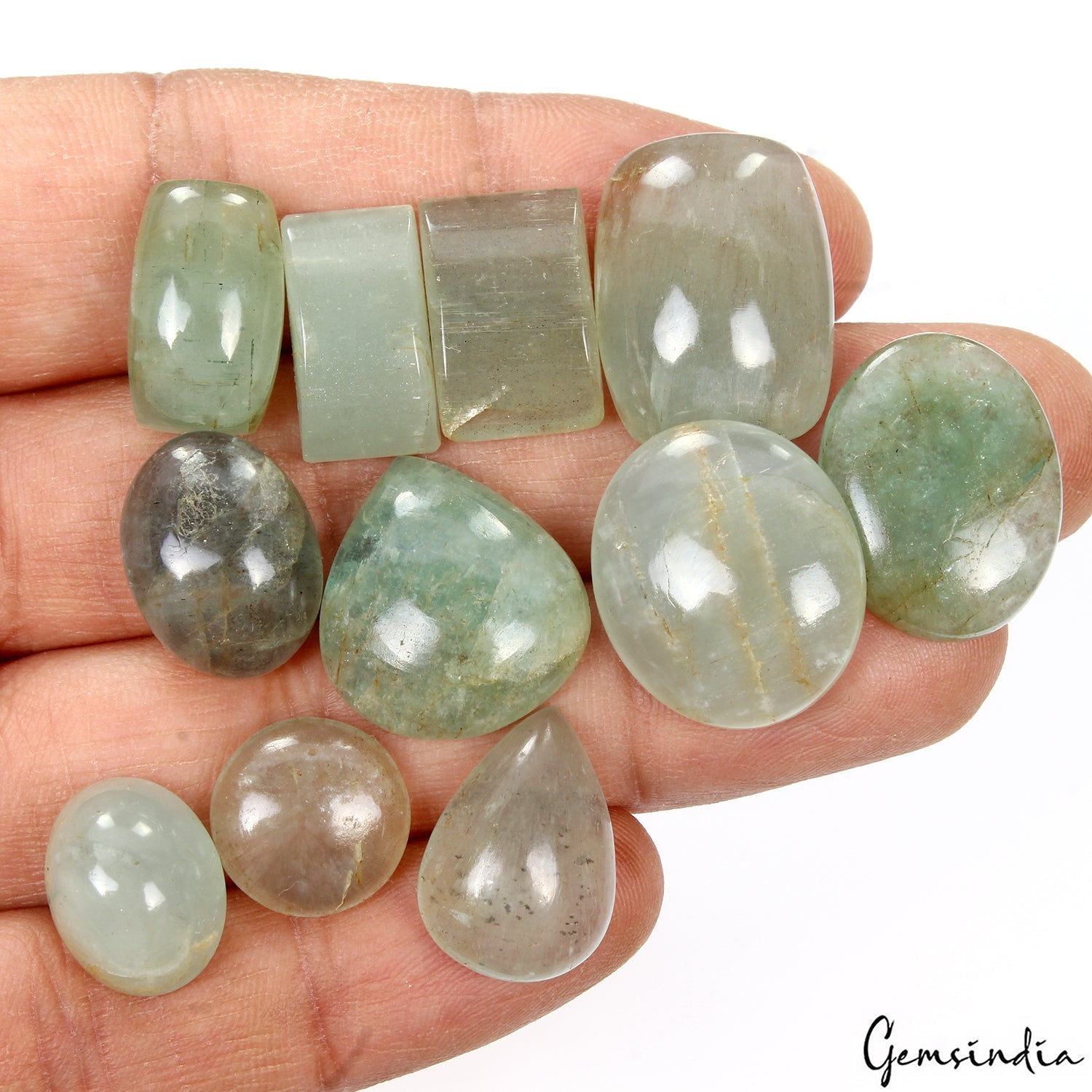 142.40 Ct Natural Untreated Aquamarine Mix Cabochon Loose Gemstone Lot 11 Pcs