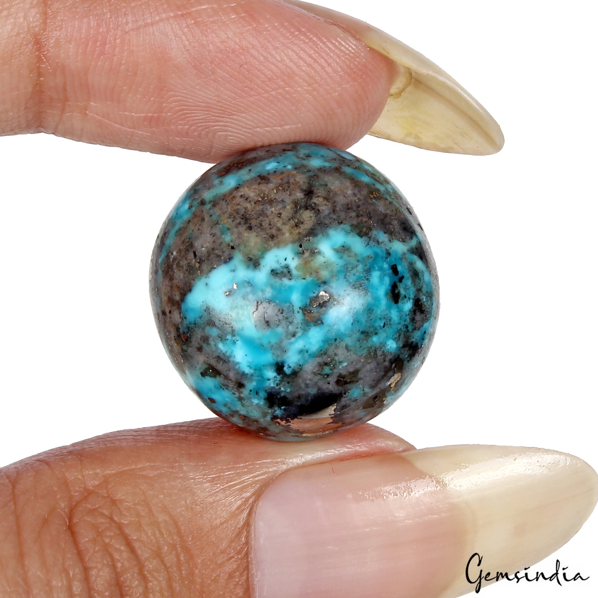 41.95 Ct Certified Natural Iranian Turquoise Rare Top Quality Untreated Gemstone