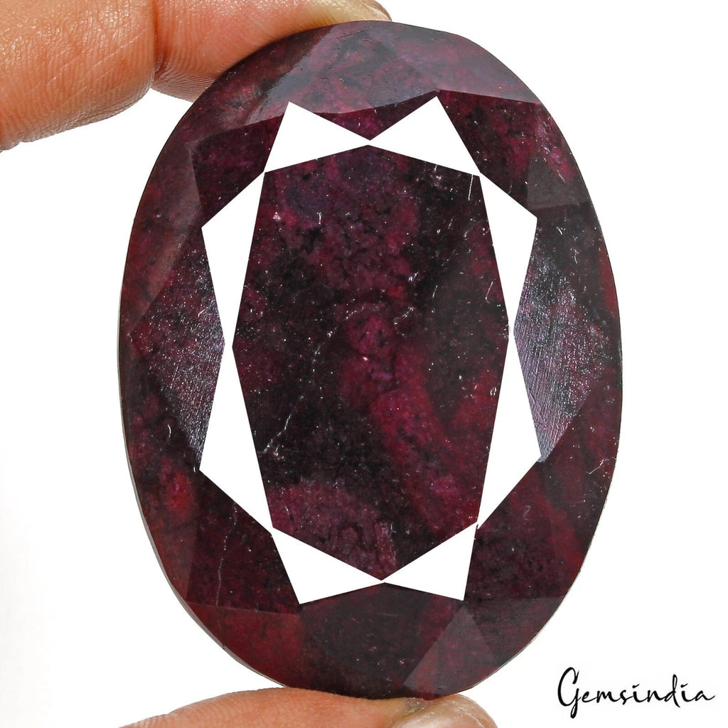 Natural Red Ruby Oval Cut Faceted Earth Mined Huge Size 660 Cts Loose Gemstone