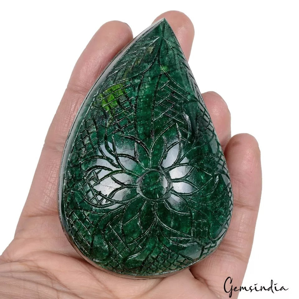 1260 Ct Natural Zambian Emerald Fancy Carving Earth Mined Huge Size Loose Gems