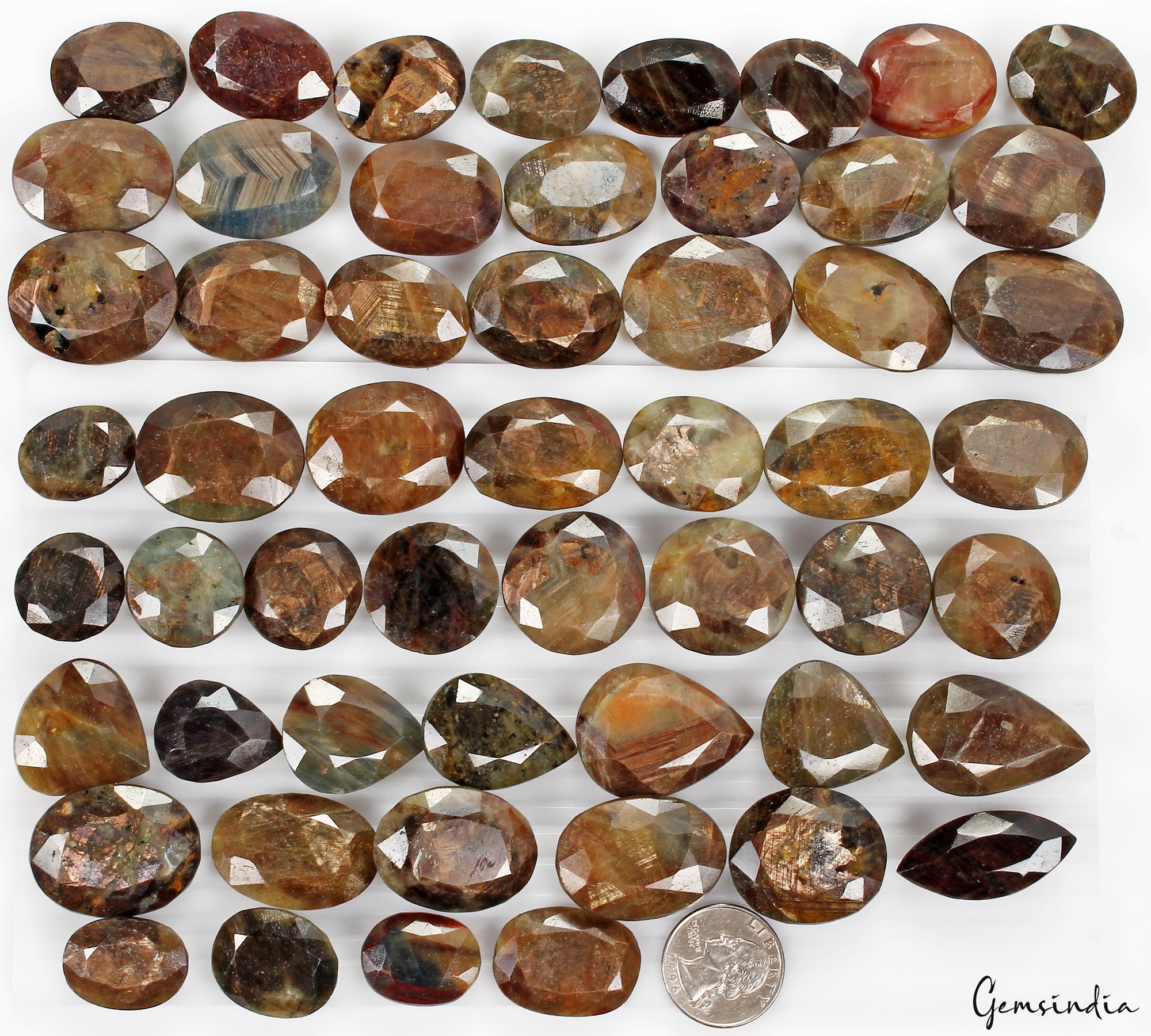 5000 Ct/57 Pc Natural Untreated Brown Sapphire Mix Cut Loose Wholesale Gems Lot