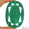 Emerald Loose Gemstone, Oval Cut, Color Enhanced — 81 x 55 x 25 mm, 950 Ct, Brazil