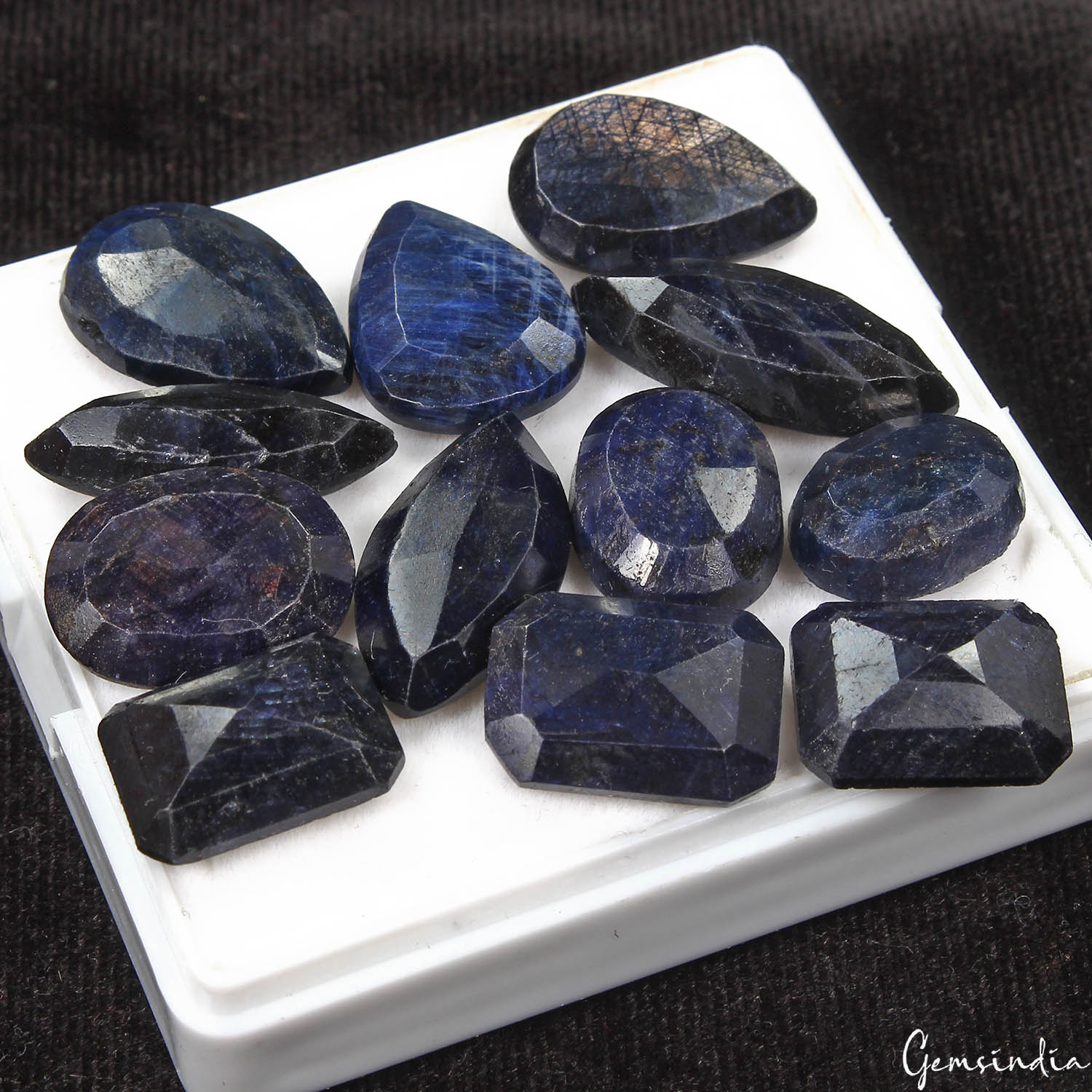 172.30 Ct/2 Pcs Natural African Blue Sapphire Mix Cut Loose Gems Lot For Jewelry