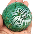 1200 Ct Natural Green Brazilian Emerald Round Hand Earth Mined Carved Loose Gems