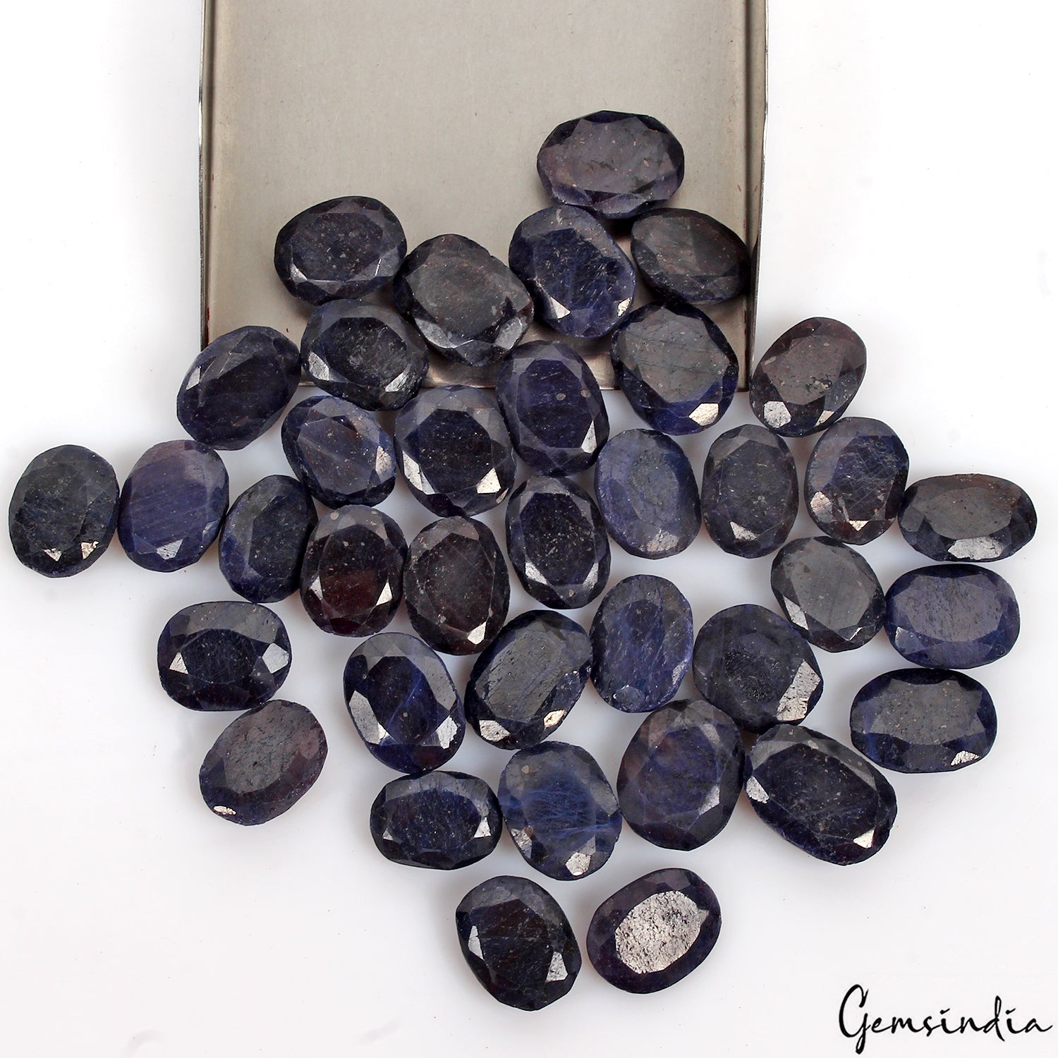 730 Cts/37 Pcs Natural Blue Sapphire Oval Cut Loose 16-20mm Ring Size Gemstones