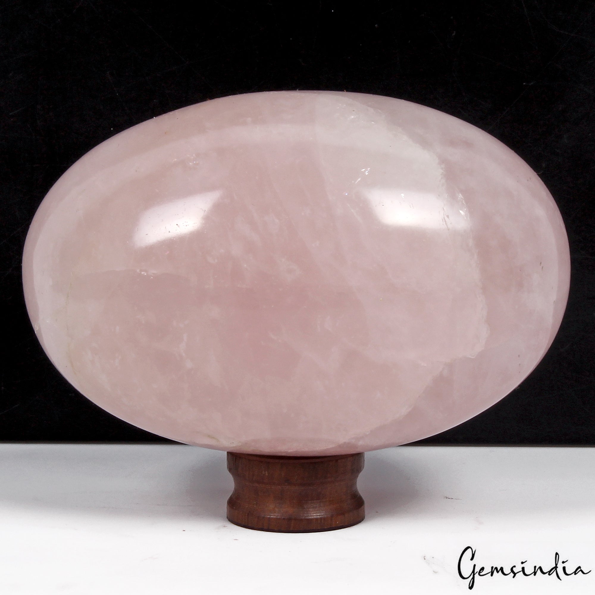 Natural Madagascar Large Rose Quartz Crystal Egg- Polished Pink Healing Stone~4"