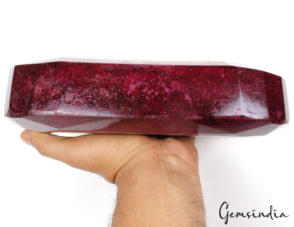 5.7 Kilo Natural Red Ruby Oval Faceted Cut Earth mined Huge Madagascar Gemstone