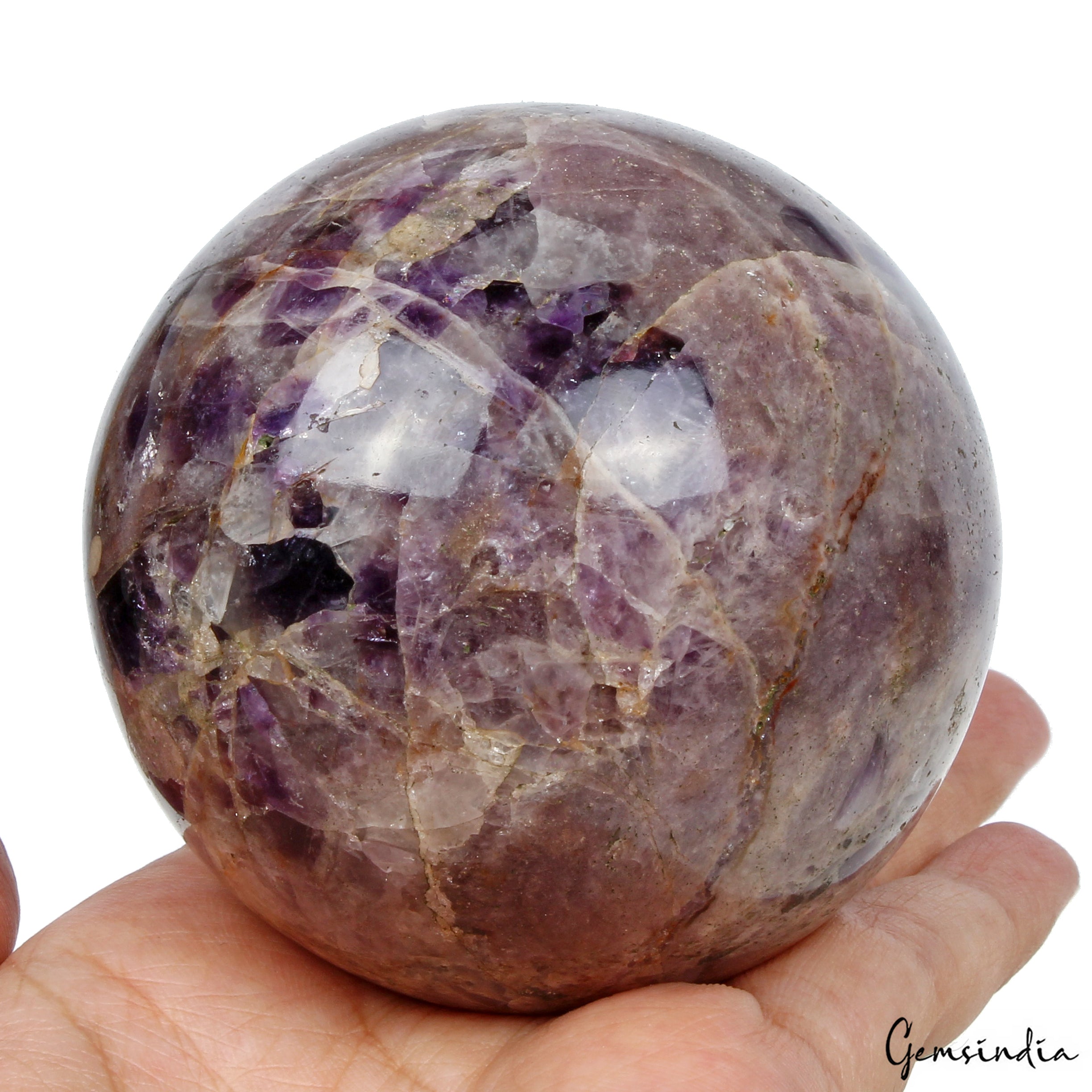 2350 Ct Natural Stunning Amethyst Healing Crystal Mineral Gemstone Sphere/Ball