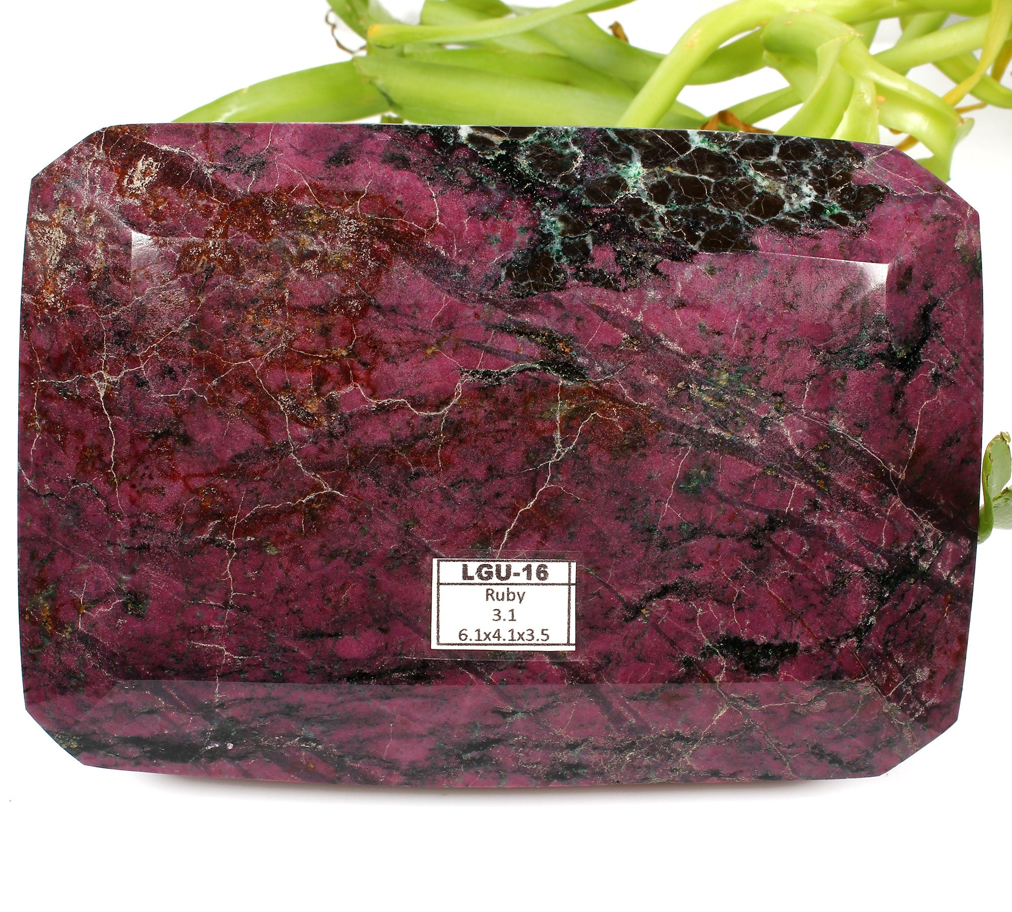3.1 Kilo Natural Untreated Dark Red Ruby Octagon Cut Loose Museum Size Gemstone