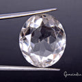 Certified 23.20 Ct Natural White Crystal Quartz Unheated Oval Cut Loose Gemstone