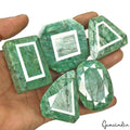 2180 Cts/5 Pcs Natural Brazilian Green Emerald Mix Cut Loose Gems Wholesale Lot