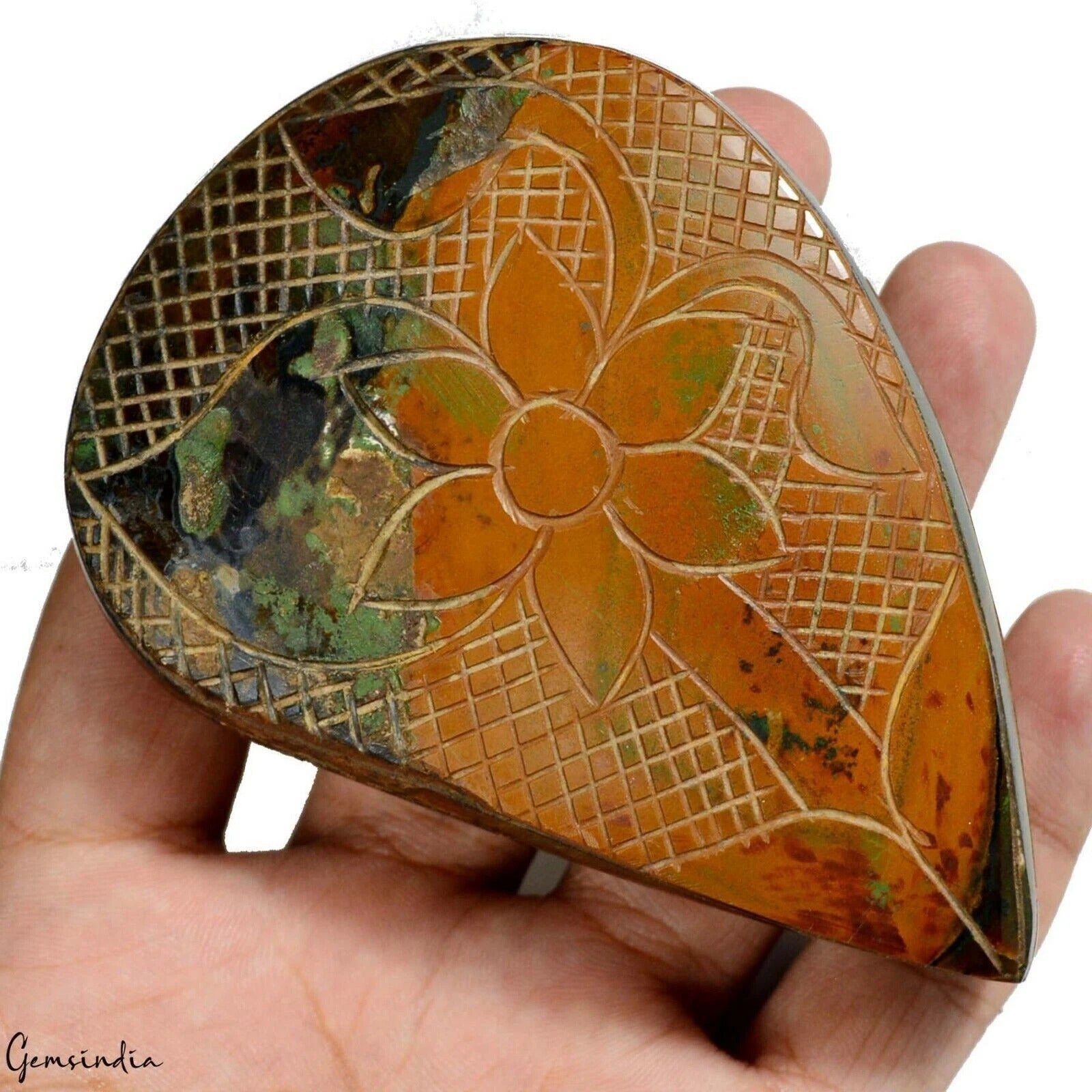 1350 Cts Natural Untreated Bi Color Tiger Eye Pear Hand Carved Earth Mined Gem