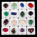 16 Pcs Estate Genuine Multi Gems Loose Multi Color Gemstones Collection W/ Boxes