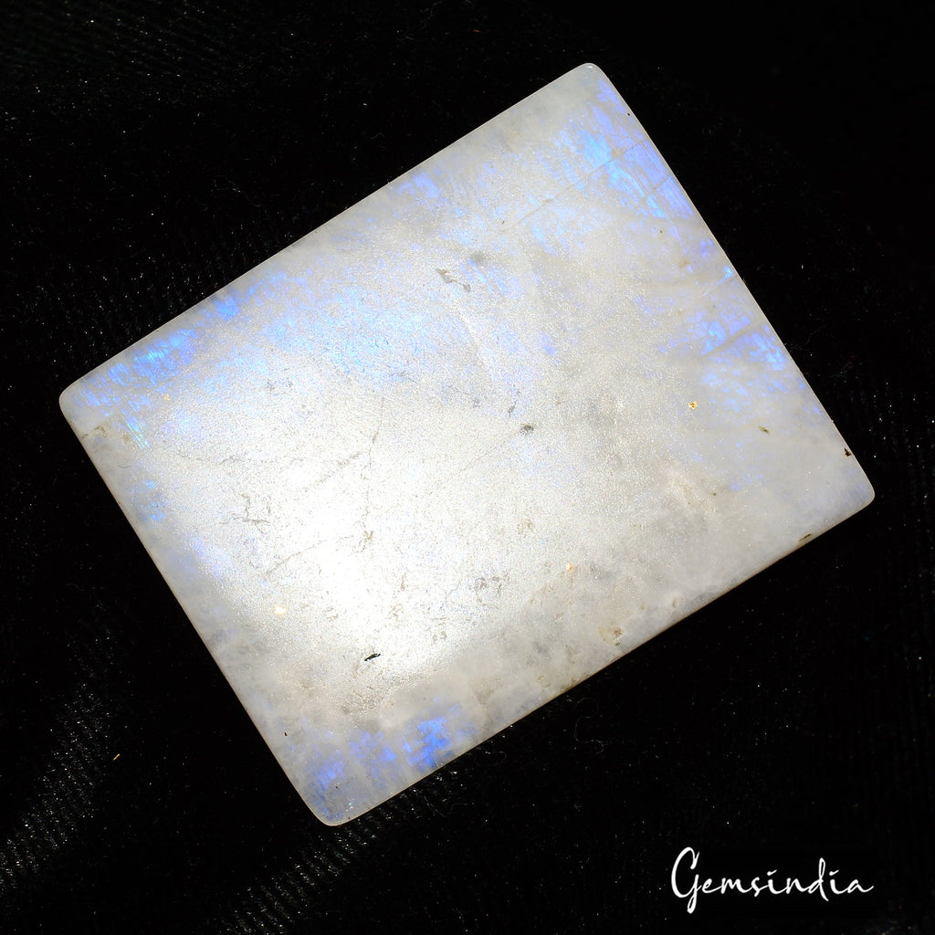 116.10 Ct Natural Untreated Moonstone Blue Shine Rectangular Cab Loose Gemstone