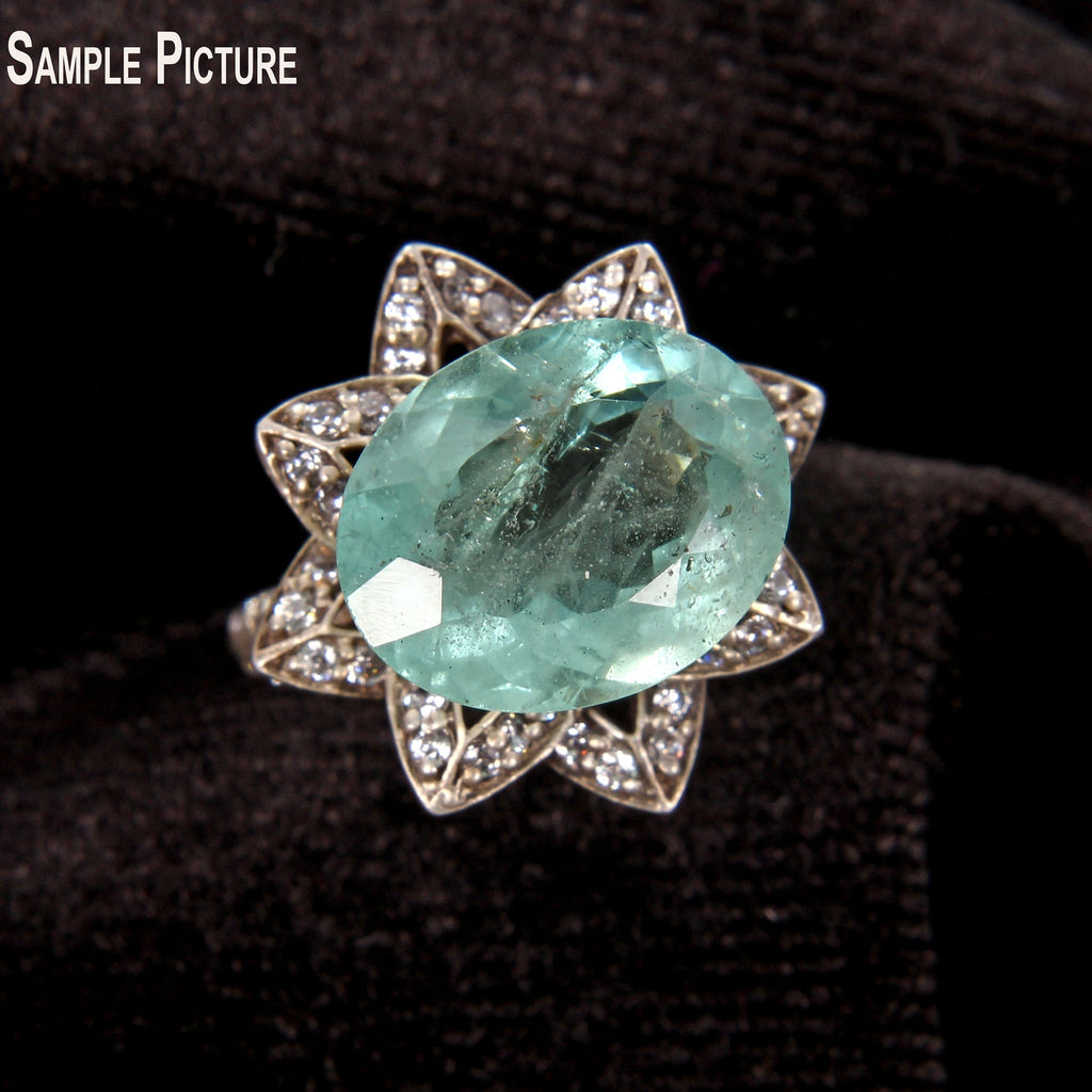 Certified 8.20 Ct Blue Santa Maria Aquamarine Gem From Brazil 100% Natural Color