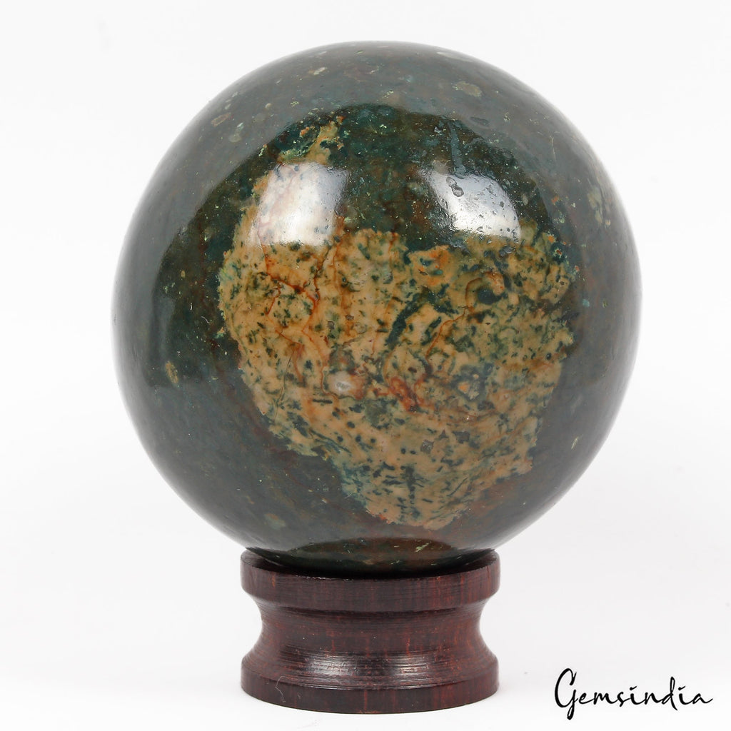 1130 Cts Natural Bloodstone Jasper Crystal Reiki/Healing Mineral Gem Huge Sphere