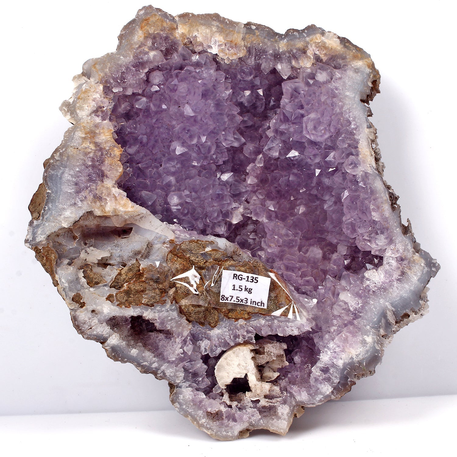 1.5 kg Natural Uruguayan Amethyst Quartz Rock Geode Crystal Specimen Healing Gem