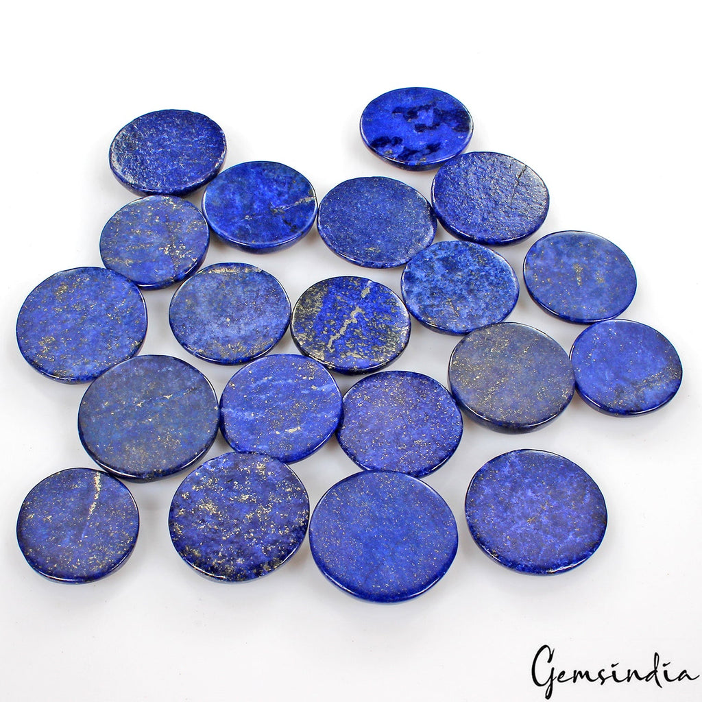 770 Cts/20 Pcs Natural Blue Lapis Lazuli Gold Flecks Round Loose Wholesale Gems