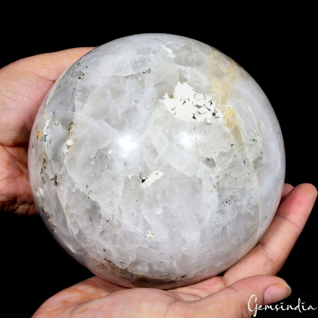 3.3 Kilo Natural Untreated Quartz Huge Gem Sphere Crystal Healing Minerals 5.25"