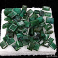 530 Ct 11mm-16mm Natural Zambian Green Emerald Baguette Cut Ring Size Gemstone