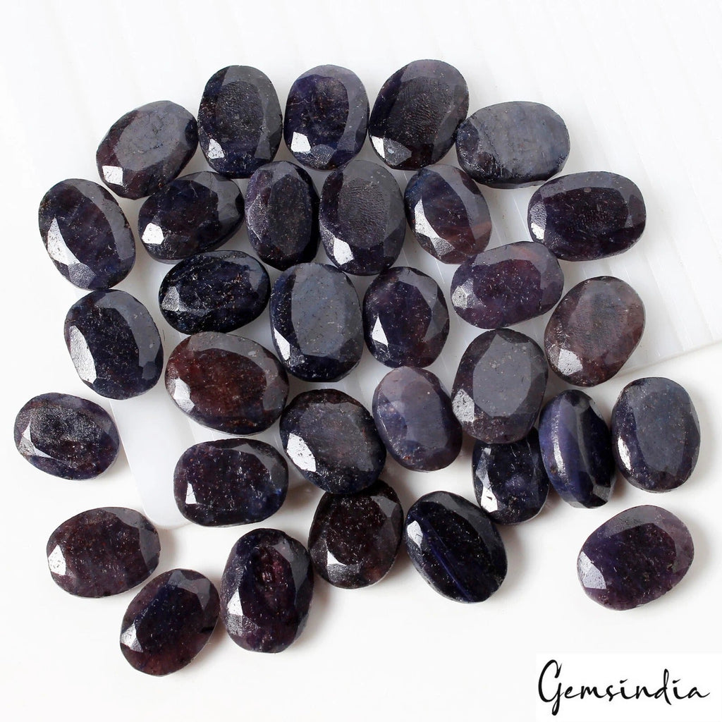 32 Pcs Natural Blue Sapphire 16-18mm Oval Cut Loose Faceted Gemstones Lot~650 Ct
