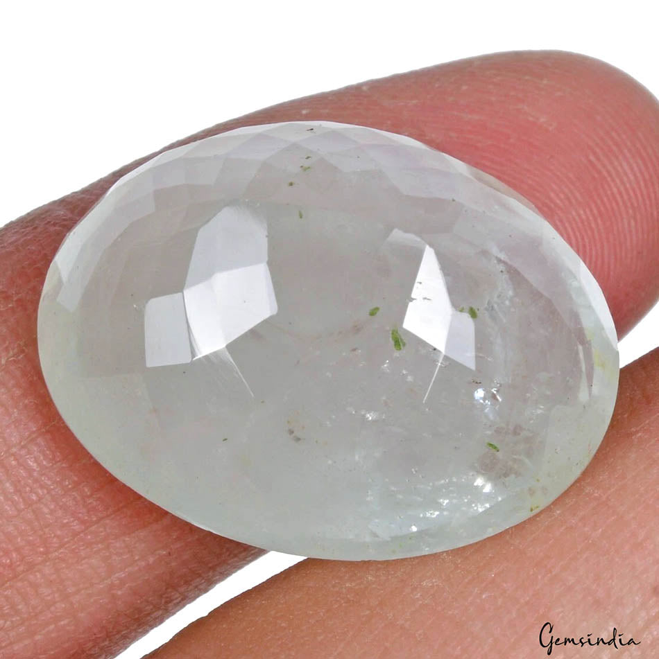 39.50 Ct Oval Faceted Natural Aqua Green Aquamarine - Unheated, Brazil Gemstone