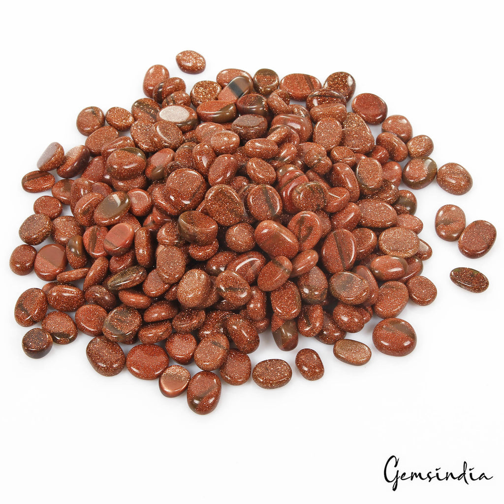 1380 Ct/268Pcs Natural Brown Glittering Shine Sunstone Oval Cab Gems For Jewelry
