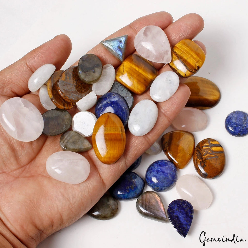 Labradorite Lot, Loose Gemstone, Untreated, Multi Color — 35 Pieces, 15mm to 35mm, 1000 Ct