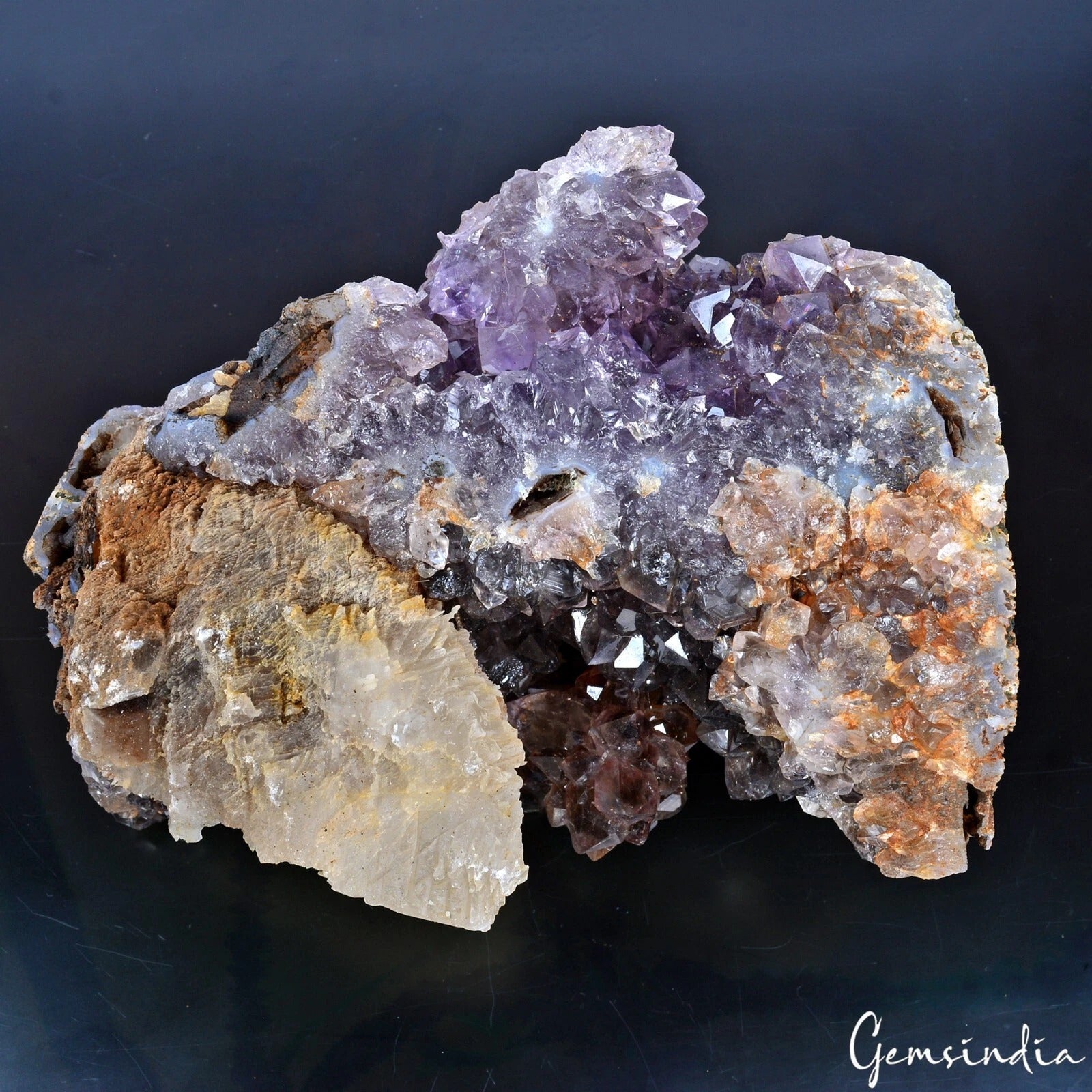 Amethyst Crystal Cluster, Untreated — 6.75x4.25x5 Inches, 2.55 Kg (12750 Ct), Uruguay