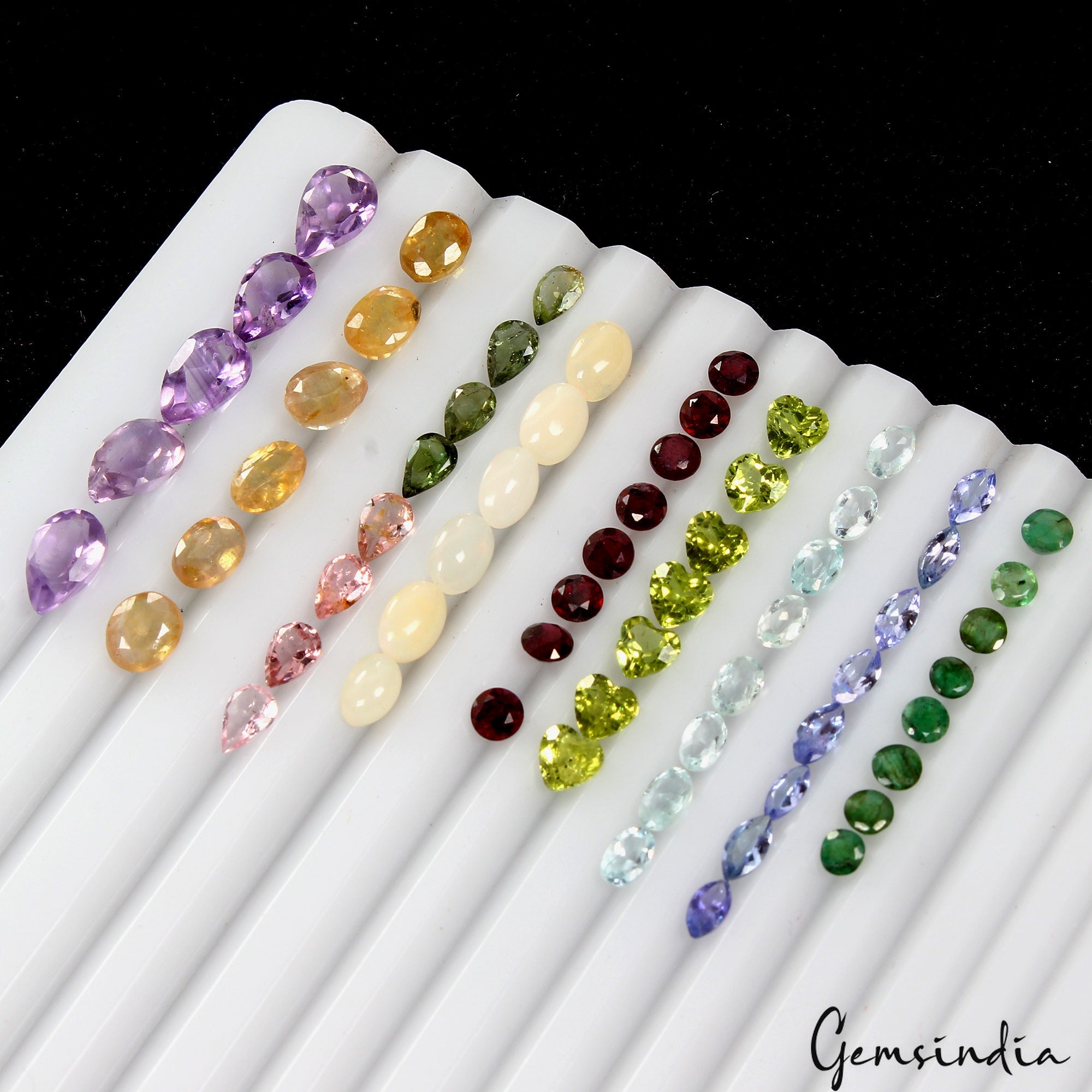 63 Pcs Estate Genuine Semi Precious Loose Mix Cut Multi Gemstone Lot Collection