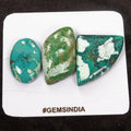 350 Ct/3 Pcs Natural USA Blue Turquoise Mix Cab Loose Wholesale Gems For Pendant