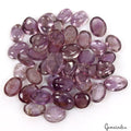 400 Ct Natural Untreated Purple Amethyst Oval Cab Gemstone Lot 46 Pc For Jewelry