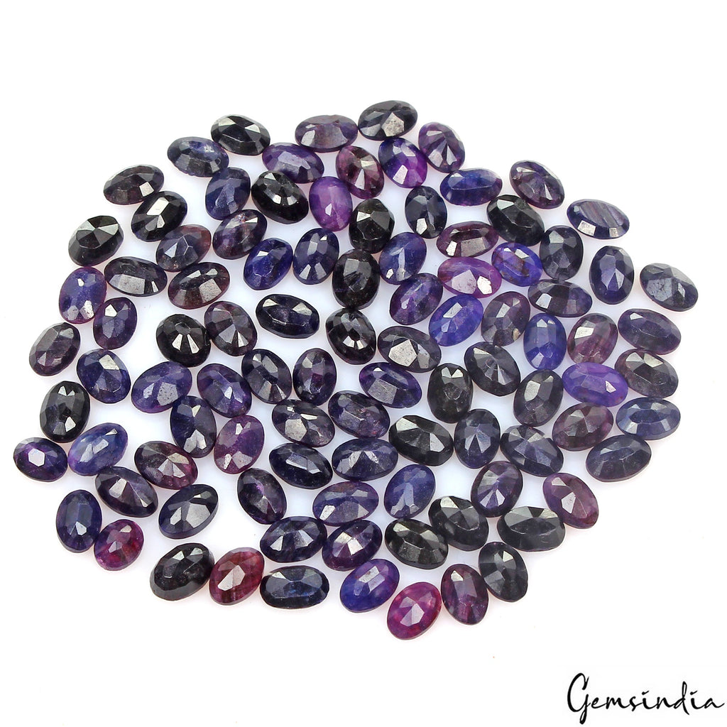 Certified 58.10 Ct Natural Blue Sapphire Oval Cut 5mm-6mm Loose Gemstones~97 Pcs