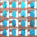 1620 Ct Natural Spiderweb Blue Turquoise Mix Cabochon Loose Gemstone Lot 16 Pcs